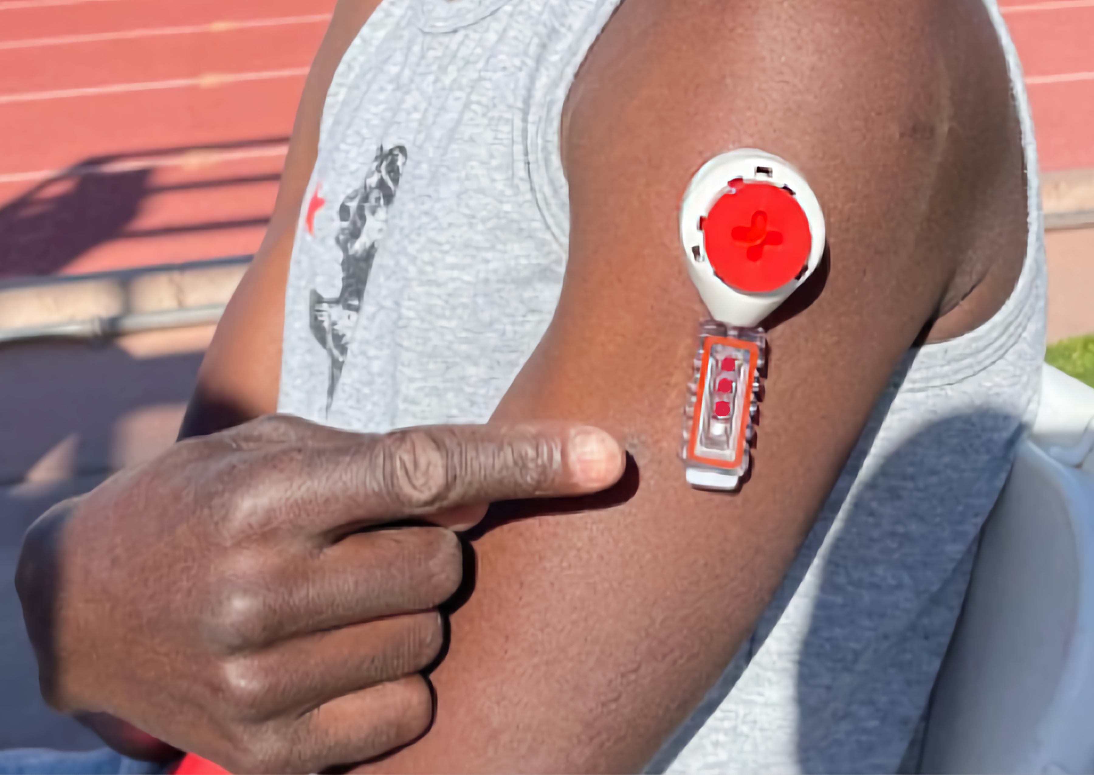 Tasso M20 device on athlete's arm